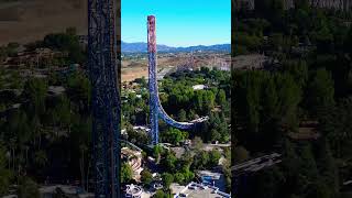 MAGIC MOUNTAIN  Valencia California fly over amp pan [upl. by Stag]