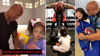 Dwayne Johnson The Rock Daughters quotSimon Jasmine amp Tianaquot VIDEO 2021 [upl. by Adnohryt]