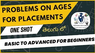 Problems on Ages one shot for beginners for Placements in telugu feed subscribersplacementseries [upl. by Rorrys]