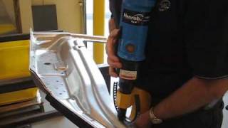 Henrob Hand Held Pneumatic Rivet Tool [upl. by Kcirdehs]