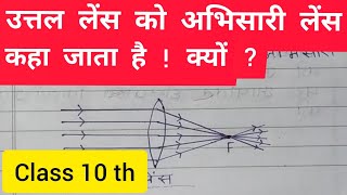 Class 10  उत्तल लेंस को अभिसारी लेंस कहा जाता है  क्यों  Physics  Science [upl. by Victorie]