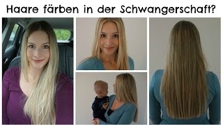 HAARE FÄRBEN IN DER SCHWANGERSCHAFT  FRISÖR VORHERNACHHER [upl. by Nahte]