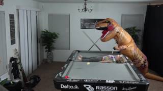 Jurassic Pool Funny TRex Pool Trickshots [upl. by Kery]