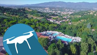 CAMPING NORCENNI GIRASOLE CLUB BY DRONE  Tuscany Italia [upl. by Gean]