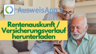 Rentenversicherung  Rentenauskunft  Lückenauskunft mit der AusweisApp herunterladen  2021 [upl. by Fidelio]