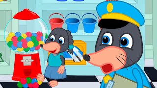 Benny Mole en Español  Máquina Gumball Robada Dibujos Animados Para Niños [upl. by Bastien]