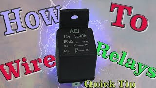 How To Wire A Relay  Quick Tip [upl. by Eirrek]