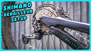 How To Install And Adjust A Shimano Derailleur  MTB Maintenance [upl. by Einial]