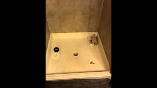 HOW TO REMOVE YOUR OLD SHOWER PAN AND INSTALL A NEW ONE [upl. by Lenno]