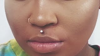 update on healed medusaphiltrum piercing [upl. by Wystand]