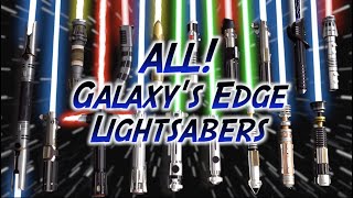 ALL 27 Star Wars Galaxys Edge Lightsabers Review [upl. by Lerad]