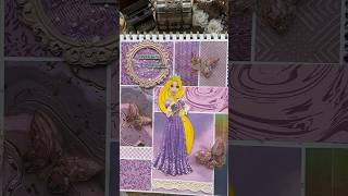 ASMR Rapunzel journal 💜🦄☀️asmr scrapbooking journaling journal journalwithme fypシ゚viral [upl. by Eupheemia]