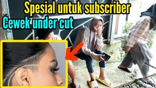 buruan nonton ‼️ cewe potong rambut UNDER CUT [upl. by Lewendal265]