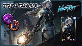 Wild Rift DIANA  TOP 1 Sentinel Diana S13 Ranked Gameplay  Build [upl. by Tenn]