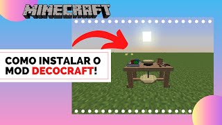 MINECRAFTTUTORIAL DE COMO INSTALAR O MOD DA DECOBENCH explicando passo a passo [upl. by Enyleve607]