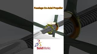 Fuselage Co Axial Propeller Designed in SolidWorks [upl. by Nigen]