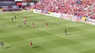 Christian Benteke Scores a Nasty long Volley In Liverpool Debut 2015 [upl. by Iad30]