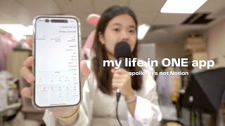 My Life in ONE App spoiler it’s not Notion [upl. by Airla]