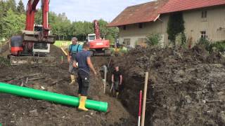 Kanalbau im Baugebiet Obstbauschule in Schlachters [upl. by Yrannav]