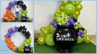 🧙🏽🎃PENTOLONE HALLOWEEN con Palloncini 🎃 🧙🏽24  DIY Caldero con globos 💀 [upl. by Handal907]