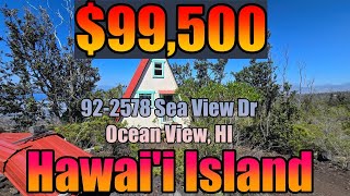 SOLD Reduced to 99500 922578 Sea View Dr Ocean View Hawaii Real Estate  MLS711404 [upl. by Laynad739]