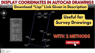 Display Coordinates in AutoCAD  Print Coordinates From AutoCAD  Lisp [upl. by Nollahp199]