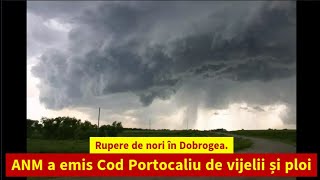 Rupere de nori în Dobrogea ANM a emis Cod Portocaliu de vijelii și ploi [upl. by Chilcote]