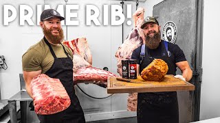 How To Cut Beef Prime Rib 3 Different Ways  By The Bearded Butchers [upl. by Buxton]