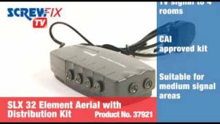 Screwfix Philex C10WS 32Element Digital TV Aerial with Distribution Kit [upl. by Ahtiekahs648]