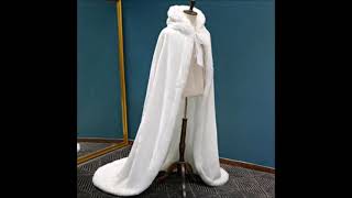 Top On Sale Product RecommendationsWinter Long warm Wedding capes white wedding cloak shorts [upl. by Hoehne]