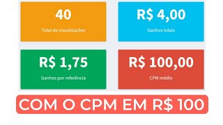 MELHOR ENCURTADOR DE LINK PAGANDO CPM DE R 100 O MELHOR ENCURTADOR DE LINK PARA GANHAR DINHEIRO [upl. by Judd]