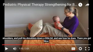 Pull to Sit Head Control Pediatric Physical Therapy Strengthening for Babies 4 [upl. by Hayifas]