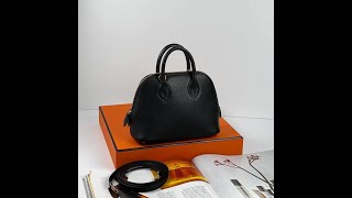 Hermès bag Bolide Mini Chevre Black Gold Hardware [upl. by Sheeran998]