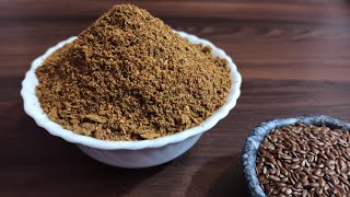 Flax seed podi recipe  Healthy flax seed podi for Idly and Dosa [upl. by Katharyn723]