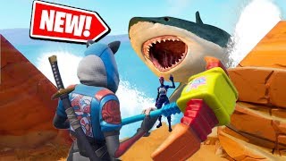 NEW How to FIND the MEGALODON Giant SHARK in Fortnite Battle Royale NEW Easter egg in FORTNITE [upl. by Nileuqay580]