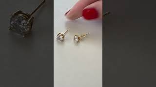 Moissanite vs Cubic Zirconia  which is better  Moissanite Stud Earring Review [upl. by Assirhc]