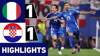 Croatia Vs Italy 11 ALL GOALS amp EXTENDED HIGHLIGHTS  UEFA EURO 2024 [upl. by Einaled]