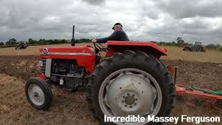 1973 Massey Ferguson 165 MultiPower 35 Litre 4Cyl Diesel Tractor 58 HP with 3 Furrow Plough [upl. by Ttezzil903]