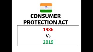 Consumer Protection Act 1986 Vs 2019 in Hindi  Difference between copa 1986 and 2019 in Hindi [upl. by Otxis]