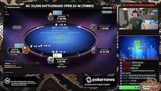 FINAL TABLE HYPE in Rattlesnake Open on Global Poker  MTTs in the USA [upl. by Dav]