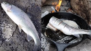 Cooking Crawfish Bacon Poppers Next To A Mountain River [upl. by Obocaj]