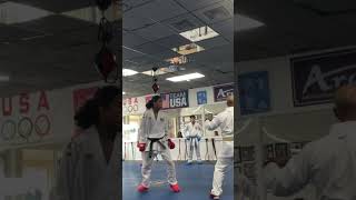 WKF karate using continue anticipation Taiden No Sen usakarate wkfkarate [upl. by Nwahsirhc56]