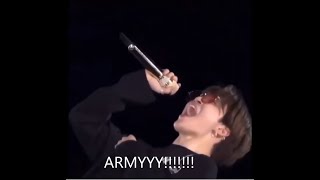 JIMIN SCREAMS ARMY  SAYS I LOVE YOU ARMYYYYY ❤️ ❤️ ❤️ ❤️ [upl. by Takakura]