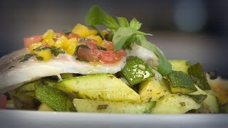 Recette  dorade aux courgettes [upl. by Desai]