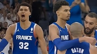 Victor Wembanyama GOES OFF in OT to win for France vs Japan in Olympics nba nbahighlights [upl. by Glanville690]