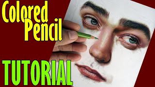 FABER CASTELL POLYCHROMOS COLORED PENCIL Realistic Drawing Tutorial  Robert Pattinson [upl. by Clarise]