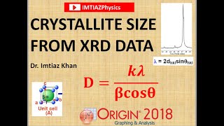 crystallitesize xrd How to calculate the crystallite size from XRD Data using Origin [upl. by Adnovoj]