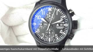 FORTIS B42 FLIEGER BLACK CHRONOGRAPH 6561881 K wwwolfertco [upl. by Ynnob37]