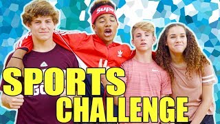 The Sports Challenge MattyBRaps amp Gracie vs Justin amp Josh [upl. by Dragde708]