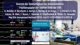 Grenzen der Sinnhaftigkeit von Intensivmedizin [upl. by Mieka]